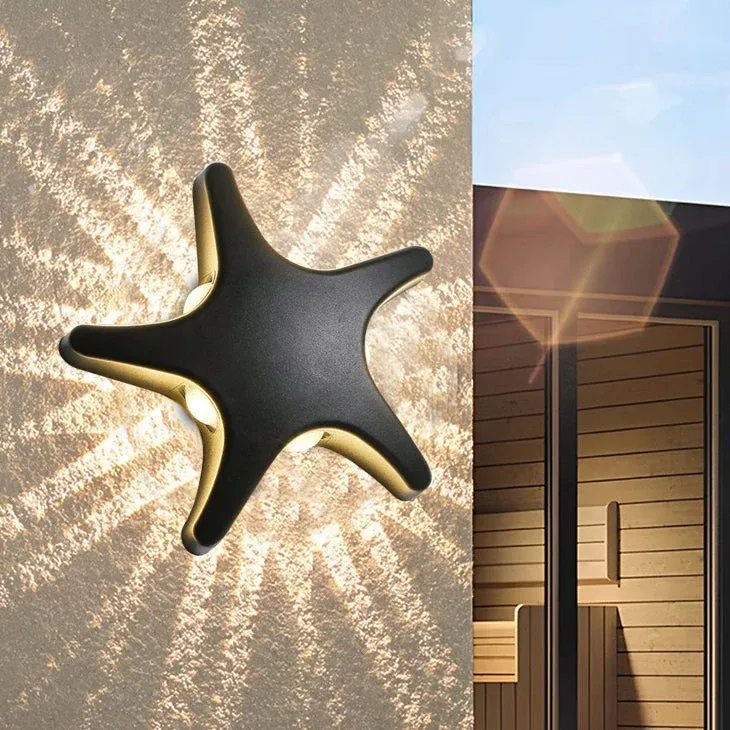 Coastal Wall Light Starfish LED Outdoor Sconce - Product showcase