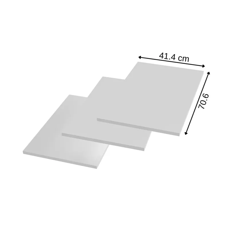 Roomart • Einlegeböden • Für den DORA Hochschränke - 45 und 60 cm breit • Weiß • Eiche