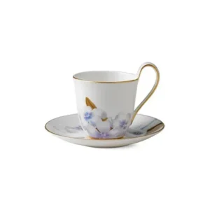 Royal Copenhagen Flora hohe Henkeltasse mit Untertasse, Rhododendron