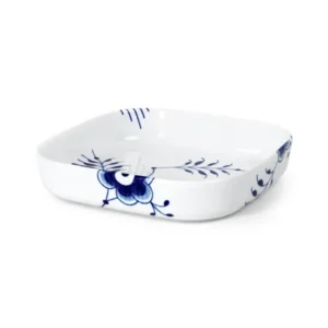 Royal Copenhagen Blau Mega Riflet, quadratische ofenfeste Fad 25 x 25cm