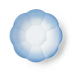 Royal Copenhagen Iris, Schale mit Blumenkante, Blau