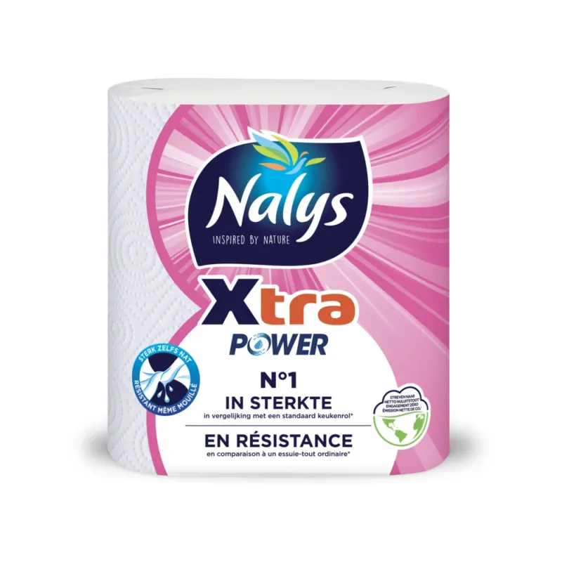 Nalys Xtra Power keukenpapier - 2 rollen - Extra sterk