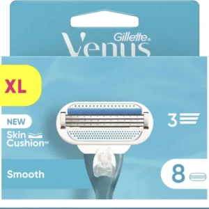 Gillette Venus Smooth - Mesjes Met Beschermende Kussentjes - 8 Scheermesjes - Verpakking beschadigd