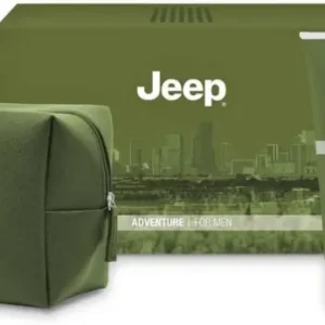 Jeep Adventure Giftset - aftershave 100ml + douchegel 200ml + toilettas - Verpakking beschadigd