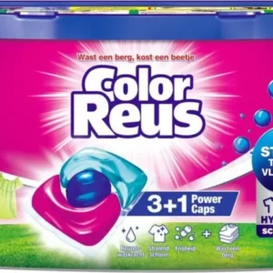 Witte Reus - Power Caps Wasmiddelcapsules Color Reus 14 stuks