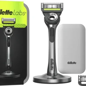 GilletteLabs With Exfoliating Bar Van Gillette - 1 Handvat - 2 Scheermesjes - Magnetische Houder - Travelcase - Verpakking beschadigd