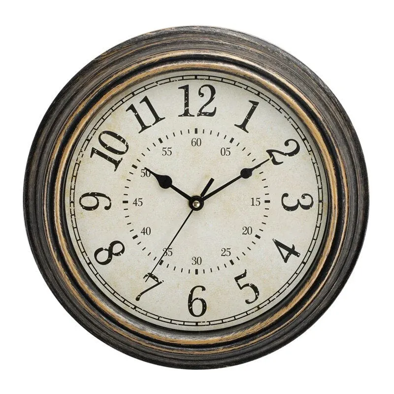 Vintage Wall Clock Antique Bronze Frame Design - Product showcase