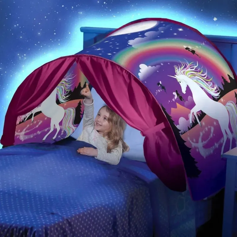 Childrens Bed Tent Unicorn Rainbow Dream Canopy - Product showcase