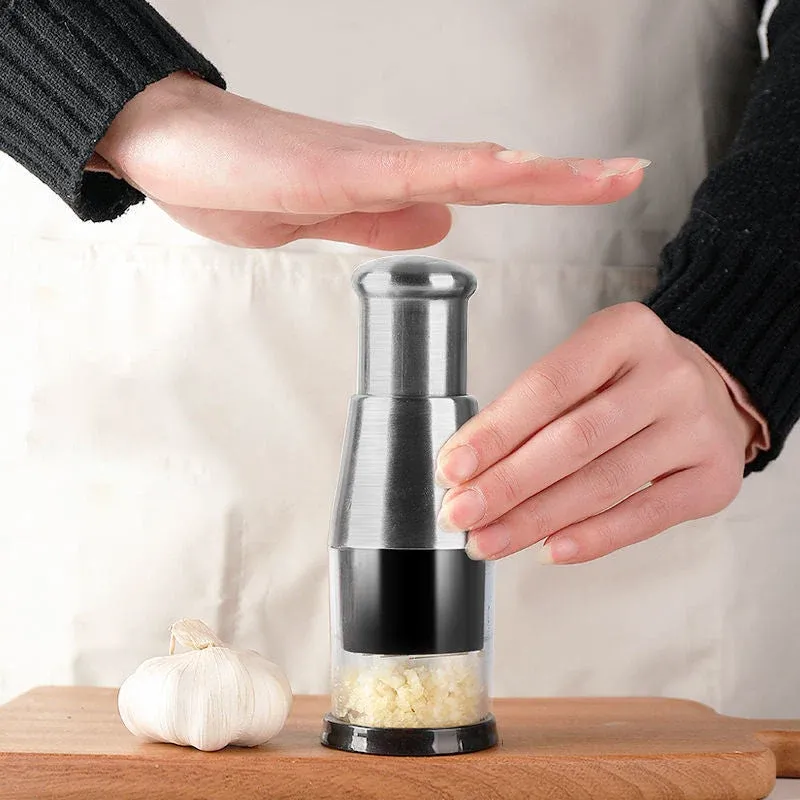 Stainless Steel Garlic Press Quick Crush Manual Design - Product showcase