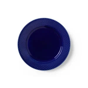 Rhombe Teller, dunkel Blau Ø23 cm von Lyngby Porcelæn