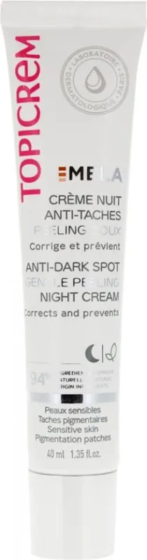 Topicrem Face Care Crème Mela Nacht Zachte Peeling 40ml - Verpakking beschadigd
