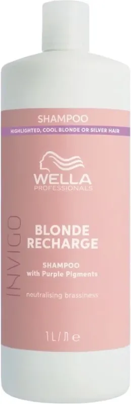 Wella Professionals Invigo Blonde Recharge Cool Blonde Shampoo - Blond Haar - 1000 ml