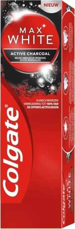 Colgate Max White Tandpasta Charcoal 75 ml - Verpakking beschadigd