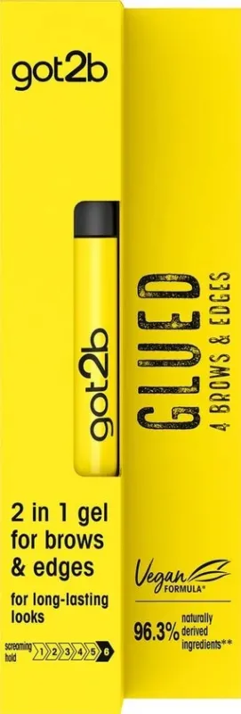 Got2b 2in1 Gel For Brows & Edges - Haarstyling - Wenkbrauwpotlood - Sneldrogende en Transparante - Stijl en Fixeer - 16 ml- Verpakking beschadigd