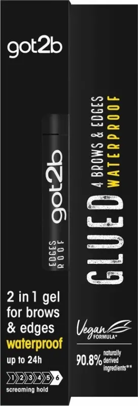 Got2B Glued 4 Brows & Edges Waterproof –Wenkbrauwgel - Langdurige Hold – Transparent - Vegan Formule - 15 ml- Verpakking beschadigd