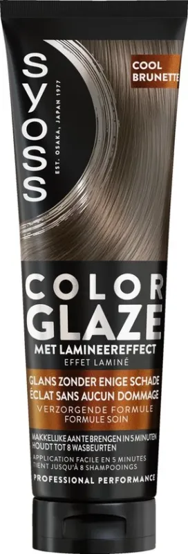 Syoss Color Glaze Brunette- Haargloss Toner -Koel Bruin - Met Keratine - Voor Alle Haartypes - 130 ml