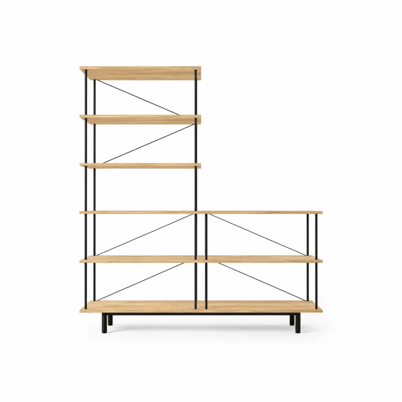 Seiton Regal 3-3 L in Eiche von Stellar Works