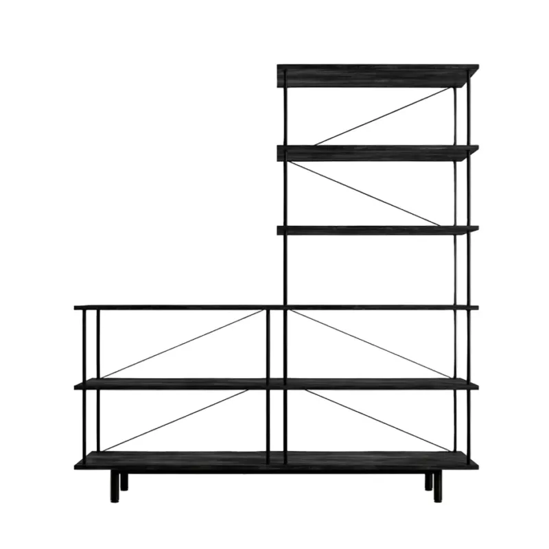Seiton Regal 3-3 R in Schwarz Eiche von Stellar Works