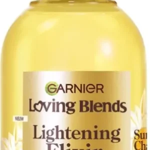Garnier Loving Blends - Lightening Elixir - Geleidelijk Verhelderend Blond Serum - Sun-Kissed Chamomile & Bloemenhoning - Blond Haar & Highlights - Kamille - 120 ml