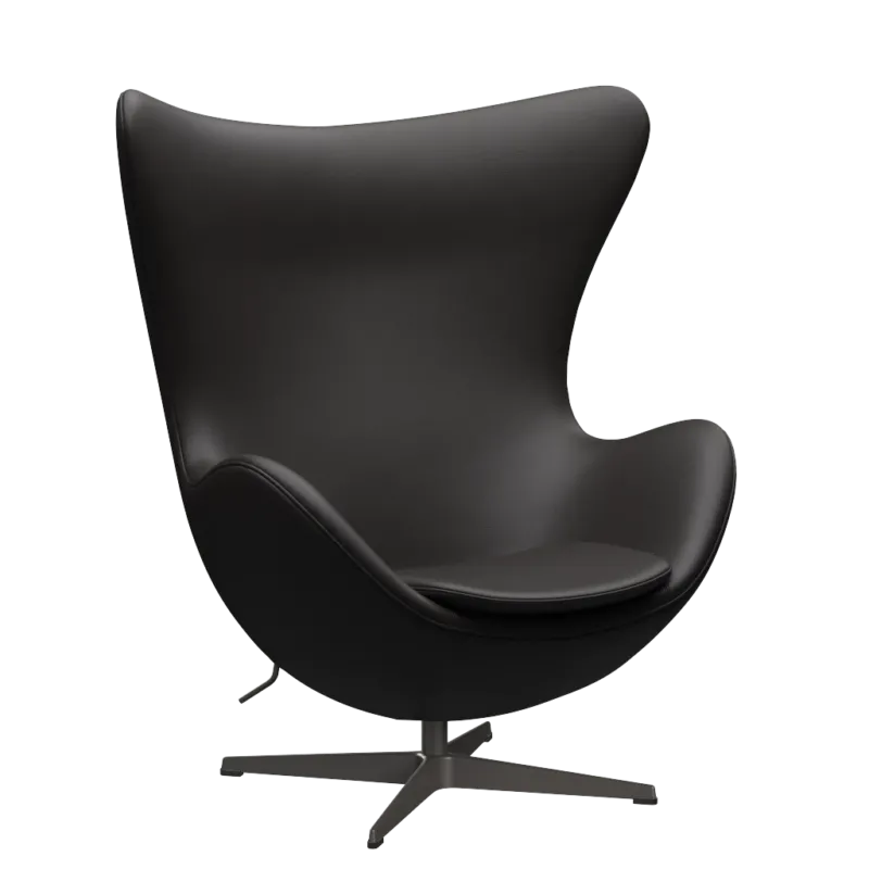 3316 Egg™ Lounge-Sessel, Gestell in Warm Graphite von Arne Jacobsen