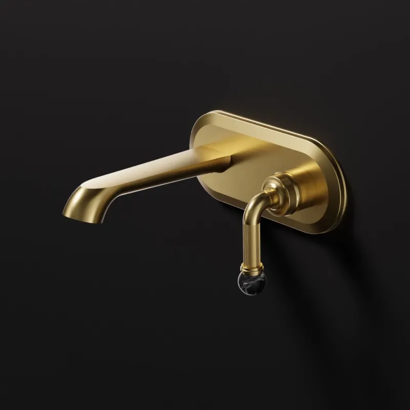 Brushed Gold / Nero Marquina Ohne Ablaufgarnitur