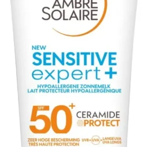 Garnier Ambre Solaire Sensitive Expert+ SPF50+ - Hypoallergene Zonnebrandmelk voor de Gevoelige Huid met Ceramide Protect - 175 ML- beschadigde verpakking