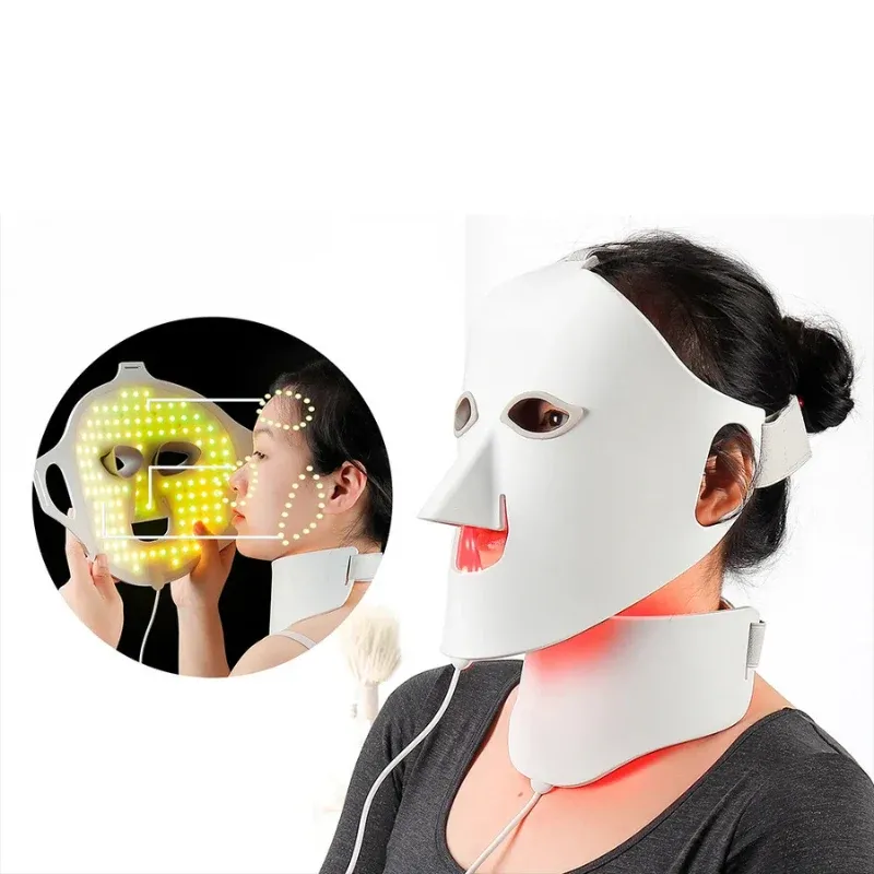 LED Light Therapy Mask Full Face Neck Treatment System - Product showcase