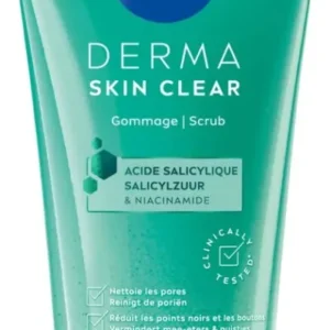 NIVEA DERMA Skin Clear Face Scrub Gezicht 150ml - Verpakking beschadigd / stukje van het dopje af