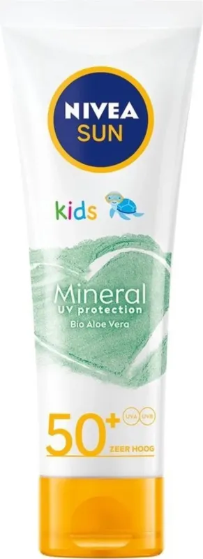 Nivea SUN Kids Mineral UV protection Bio Aloë Vera - Zonnebrand SPF 50+ - 50ml Verpakking beschadigd