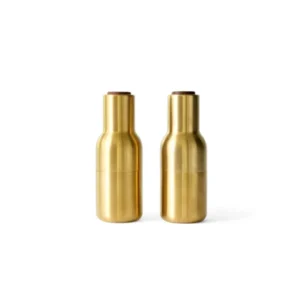 Audo Salz- und Pfeffermühle, Farbe Brushed Brass - Walnut Lid
