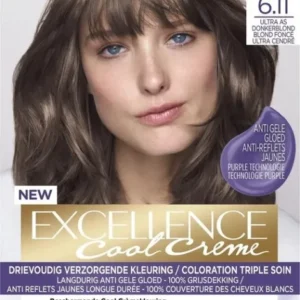 L'Oréal Paris Excellence Cool Creams 6.11 - Ultra Ash Donkerblond - Permanente haarverf - Verpakking beschadigd