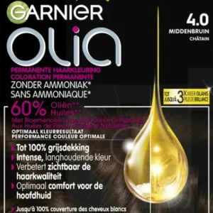 Garnier Olia Middenbruin 4 - Permanente Haarkleuring - Verpakking beschadigd