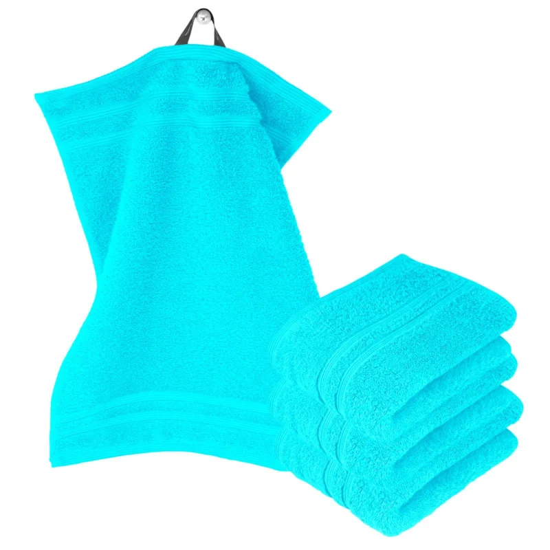 Gästehandtücher Set 30x50 cm 4 Stück Türkis - Lagunen