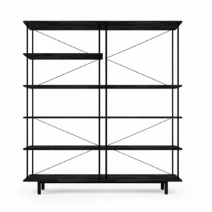 Seiton Regal 5-1 L in Schwarz Eiche von Stellar Works
