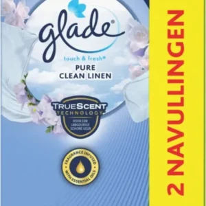 Glade Touch & Fresh Pure Clean Linen twee navullingen 2x10ML
