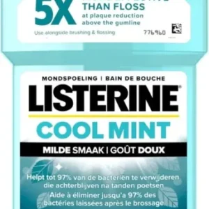 Listerine Mondwater Cool Mint milde Smaak Zonder Alcohol 500 ml