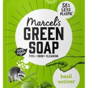 Marcel Green Soap -Afwasmiddel - Basilicum & Vetiver - navulverpakking 500ML