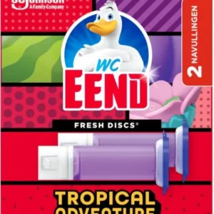 WC Eend Fresh Discs Duo Navulling Tropical Adventure 72 ml