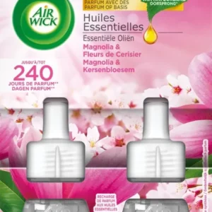 Air Wick Elektrische Luchtverfrisser - Magnolia & Kersenbloesem - Navulling duo 2x19ml - beschadigde verpakking