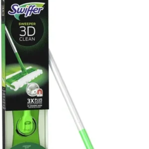 Swiffer Vloerreiniger 3D Clean Starterskit - 1 Vloerwisser + 4 Droge & 2 Vochtige doekjes - Verpakking beschadigd