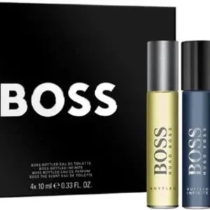 Hugo Boss Travel Exclusive Giftset - Bottled 10 ml eau de toilette + Bottled Infinite 10 ml eau de parfum + Bottled 10 ml eau de parfum + Bottled 10 ml pure parfum - cadeauset voor heren