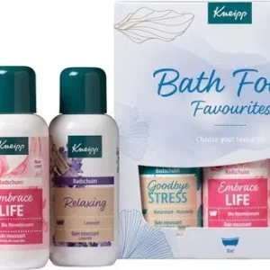 Kneipp Badschuim Geschenkset - Cadeau - Giftset - Bath foam - Vegan - Relaxing - Goodbye Stress - Embrace Life - Inhoud: 3 x 100 ml - Beschadigde Verpakking