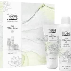 Therme Zen White Lotus Foaming Shower Gel + Shower Scrub + Body Butter Geschenkset