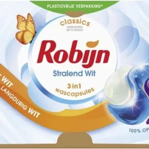 Robijn Wascapsules 3-in-1 Stralend Wit 26 stuks - Verpakking beschadigd