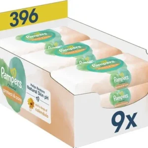 Pampers Harmonie Protect & Care babydoekjes 9 Verpakkingen = 396 Doekjes