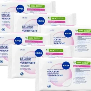 NIVEA Verzorgende Reinigingsdoekjes - Make-up Remover Doekjes - 6 x 25 stuks