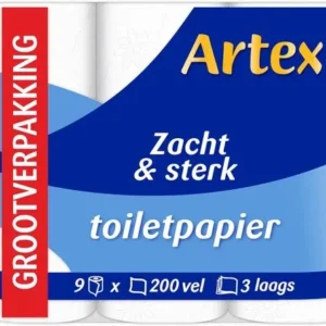 Artex Zacht & Sterk toiletpapier - 3-laags wc papier- 9 rollen