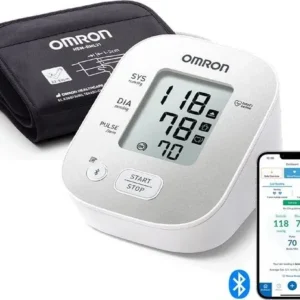 OMRON X2 Smart PLUS Bloeddrukmeter Bovenarm- Blood Pressure Monitor met Hartslagmeter ‚Äì Onregelmatige Hartslag - Klinisch Gevalideerd - met Mobiele App - 22 tot 42 cm Manchet