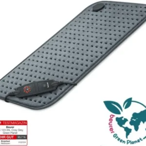 Beurer HK 123 XXL Cosy Grey Green Planet Warmtekussen – Groot Formaat 60×30 cm - Beschadigde verpakking