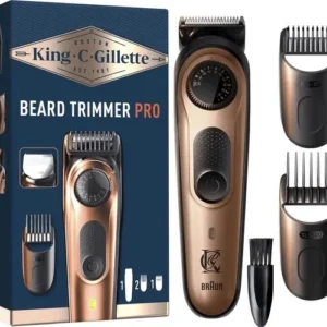 King C. Gillette Baardtrimmer PRO voor mannen - met precisiedraaiknop voor 40 lengte-instellingen- beschadigde verpakking